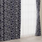 裏地付き遮光1級・遮熱ジャカードカーテン(PK286 ネイビー 100X110X2) 1枚目画像