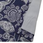 裏地付き遮光1級・遮熱ジャカードカーテン(PK286 ネイビー 100X110X2) 4枚目画像