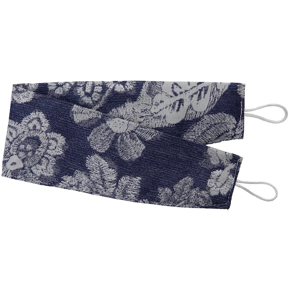 裏地付き遮光1級・遮熱ジャカードカーテン(PK286 ネイビー 100X110X2) 5枚目画像