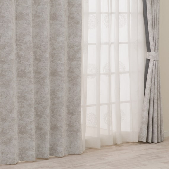 遮光2級・遮熱ジャカードカーテン(PK289 ベージュ 100X110X2) 1枚目画像