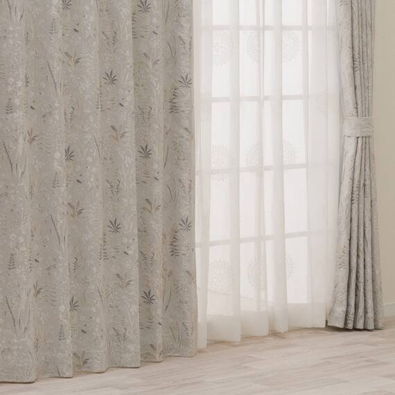 裏地付き遮光2級・遮熱ジャカードカーテン(PK294 100X110X2) 1枚目画像