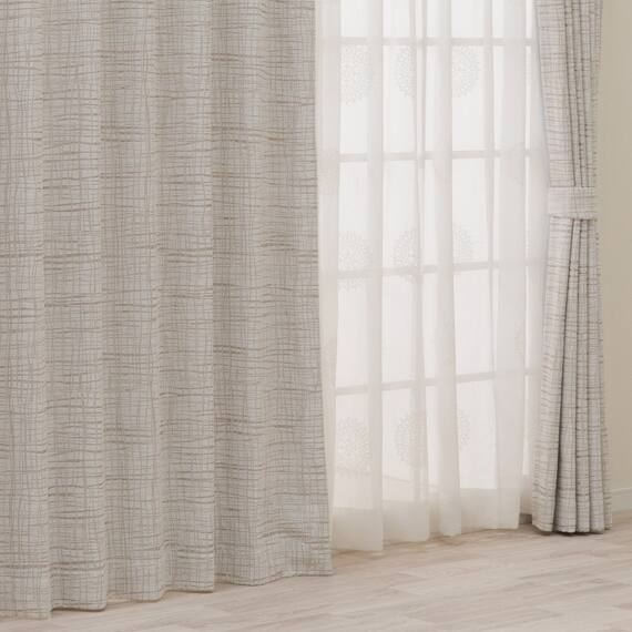 裏地付き遮光2級・遮熱ジャカードカーテン(PK295 100X110X2) 1枚目画像