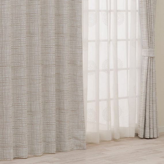 裏地付き遮光2級・遮熱ジャカードカーテン(PK295 100X110X2) 1枚目画像