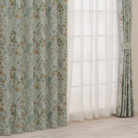 裏地付き遮光1級・遮熱ジャカードカーテン(PK296 100X110X2) 1枚目画像