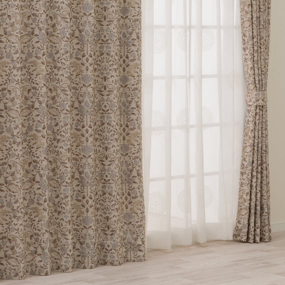 裏地付き遮光1級・遮熱ジャカードカーテン(PK297 100X110X2) 1枚目画像