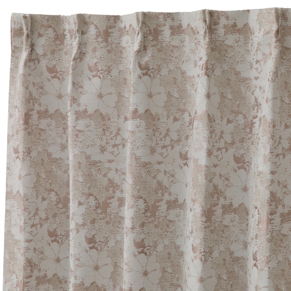 裏地付き遮光2級・遮熱ジャカードカーテン(PK300 ローズ 100X110X2) 3枚目画像