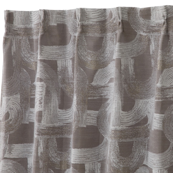 裏地付き遮光1級・遮熱ジャカードカーテン(PK303 グレー 100X110X2) 3枚目画像