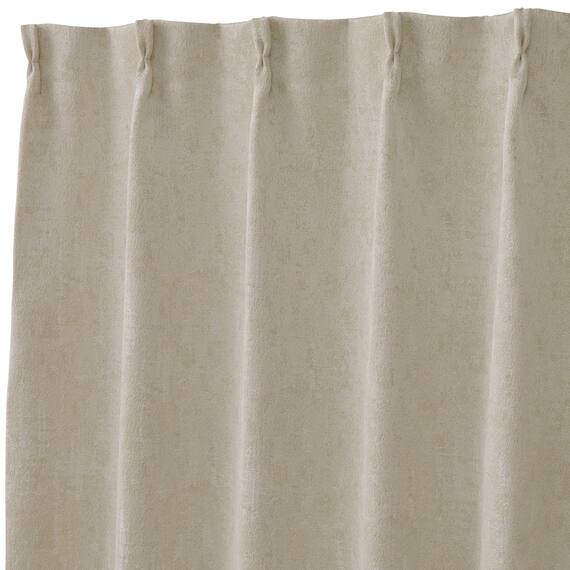 裏地付き遮光2級・遮熱ジャカードカーテン(PK318 アイボリー 100X110X2) 3枚目画像