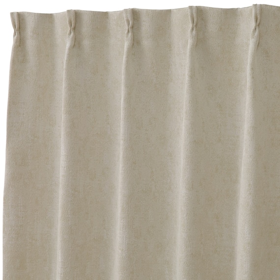 裏地付き遮光2級・遮熱ジャカードカーテン(PK318 アイボリー 100X110X2) 3枚目画像