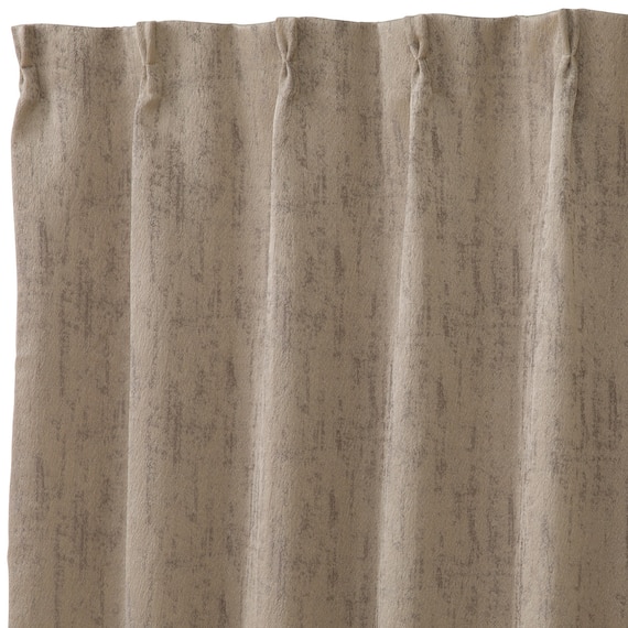 裏地付き遮光2級・遮熱ジャカードカーテン(PK318 ベージュ 100X110X2) 3枚目画像