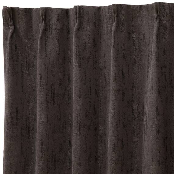 裏地付き遮光1級・遮熱ジャカードカーテン(PK318 ダークグレー 100X110X2) 3枚目画像