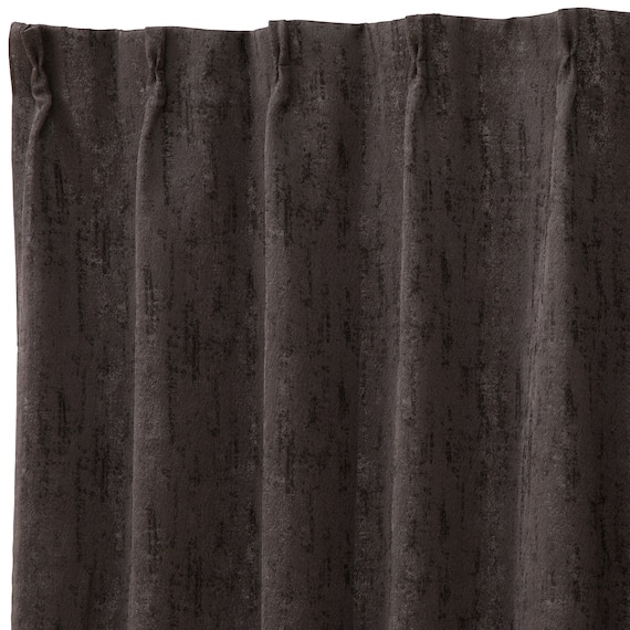 裏地付き遮光1級・遮熱ジャカードカーテン(PK318 ダークグレー 100X110X2) 3枚目画像