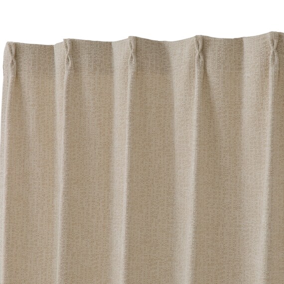 暗くなりすぎない非遮光カーテン(RD143 ベージュ 100X110X2) 3枚目画像