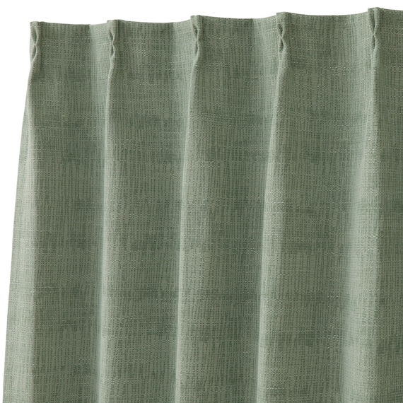 遮光2級・遮熱カーテン(RD147 グリーン 100X110X2) 3枚目画像