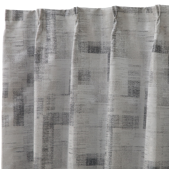 裏地付き遮光2級・遮熱カーテン(RD169 グレー 100X110X2) 3枚目画像