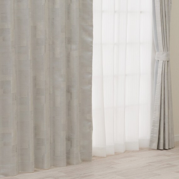 裏地付き遮光2級・遮熱カーテン(RD169 アイボリー 100X110X2) 1枚目画像