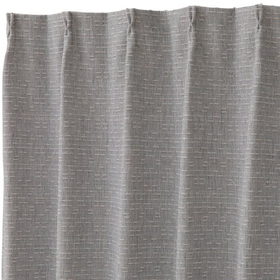 裏地付き遮光3級・遮熱カーテン(RD174 グレー 100X110X2) 3枚目画像