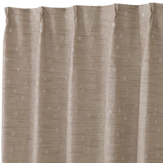 裏地付き遮光2級・遮熱カーテン(RD180 ベージュ 100X110X2) 3枚目画像