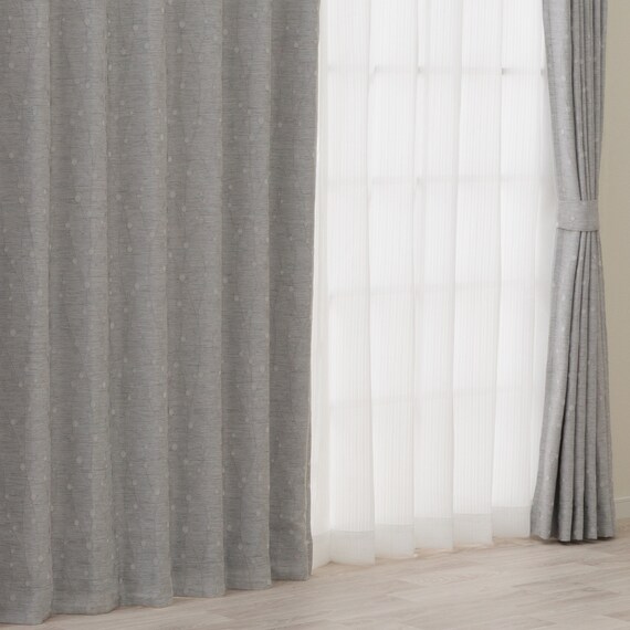 裏地付き遮光2級・遮熱カーテン(RD180 グレー 100X110X2) 1枚目画像