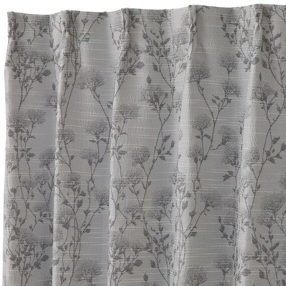 裏地付き遮光2級・遮熱カーテン(RD181 グレー 100X110X2) 3枚目画像