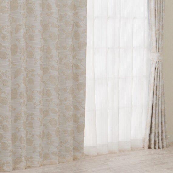 裏地付き遮光2級・遮熱カーテン(RD182 ベージュ 100X110X2) 1枚目画像