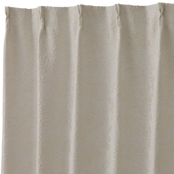 裏地付き遮光3級・遮熱カーテン(RD184 アイボリー 100X110X2) 3枚目画像