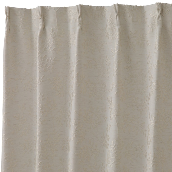 裏地付き遮光3級・遮熱カーテン(RD184 アイボリー 100X110X2) 3枚目画像