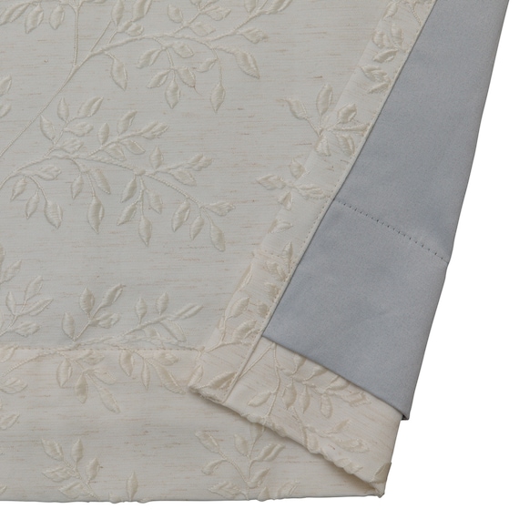 裏地付き遮光3級・遮熱カーテン(RD184 アイボリー 100X110X2) 4枚目画像