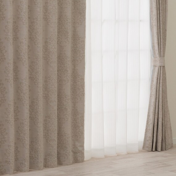 裏地付き遮光2級・遮熱カーテン(RD185 ブラウン 100X110X2) 1枚目画像