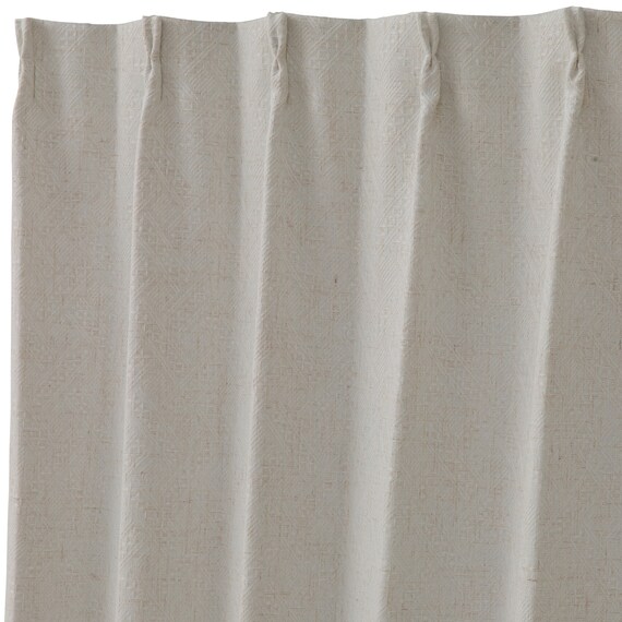 裏地付き遮光3級・遮熱カーテン(RD192 ベージュ 100X110X2) 3枚目画像