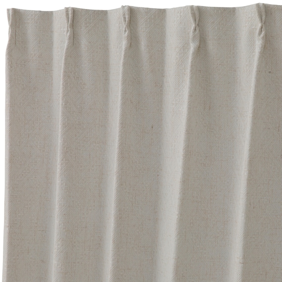 裏地付き遮光3級・遮熱カーテン(RD192 ベージュ 100X110X2) 3枚目画像