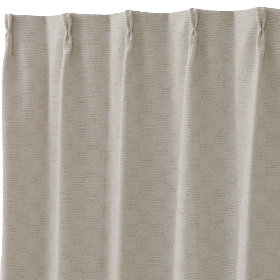 裏地付き遮光3級・遮熱カーテン(RD193 ベージュ 100X110X2) 3枚目画像