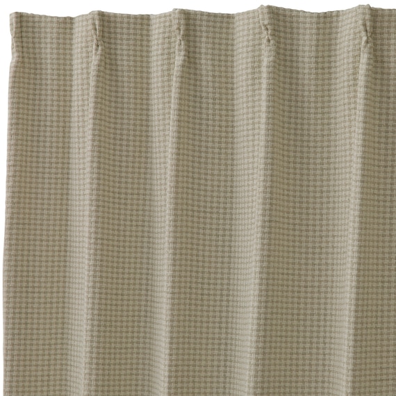 裏地付き遮光2級・遮熱カーテン(RD194 ベージュ 100X110X2) 3枚目画像
