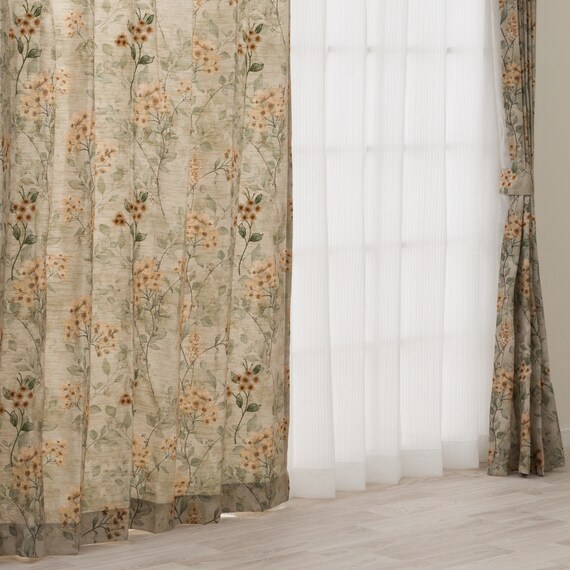 暗くなりすぎない非遮光カーテン(RD204 100X110X2) 1枚目画像