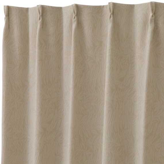 裏地付き遮光2級・遮熱カーテン(RD212 ベージュ 100X110X2) 3枚目画像