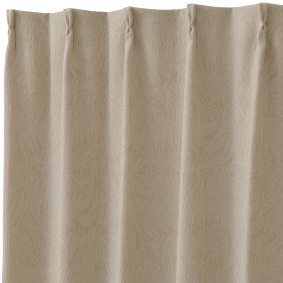 裏地付き遮光2級・遮熱カーテン(RD212 ベージュ 100X110X2) 3枚目画像