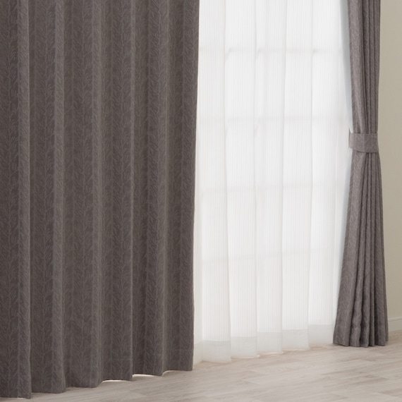 裏地付き遮光2級・遮熱カーテン(RD213 グレー 100X110X2) 1枚目画像