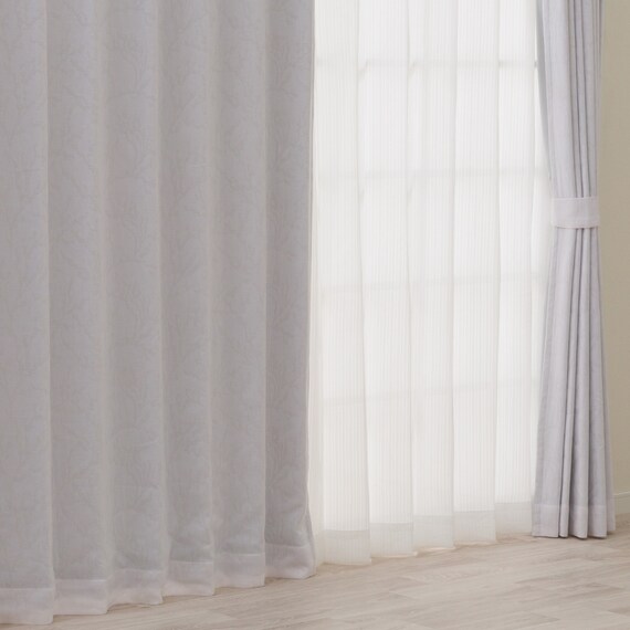 裏地付き遮光3級・遮熱カーテン(RD214 アイボリー 100X110X2) 1枚目画像