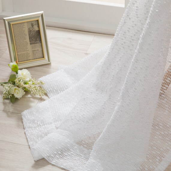 デザインレースカーテン(RL216 ホワイト 100X108X2) 1枚目画像