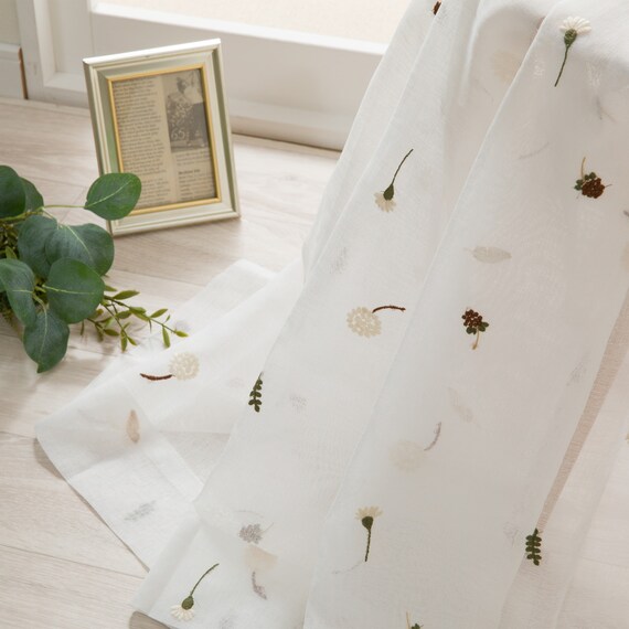 デザインレースカーテン(RL217 ベージュ 100X108X2) 1枚目画像