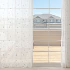 デザインレースカーテン(RL217 ベージュ 100X108X2) 2枚目画像