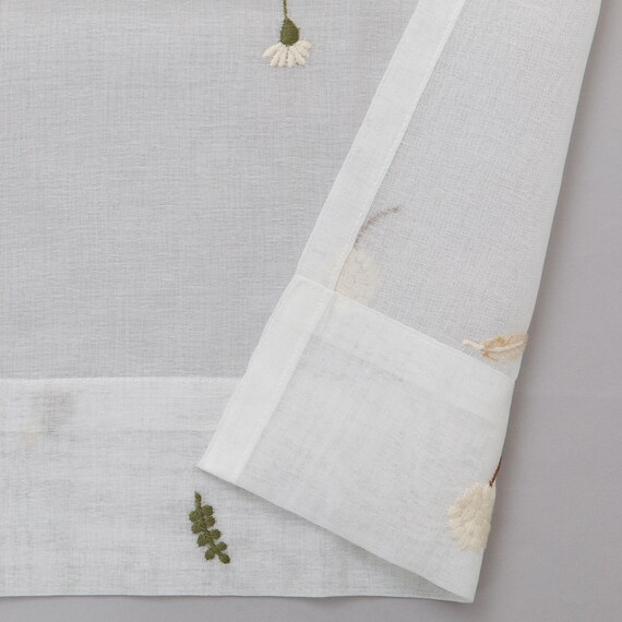 デザインレースカーテン(RL217 ベージュ 100X108X2) 7枚目画像