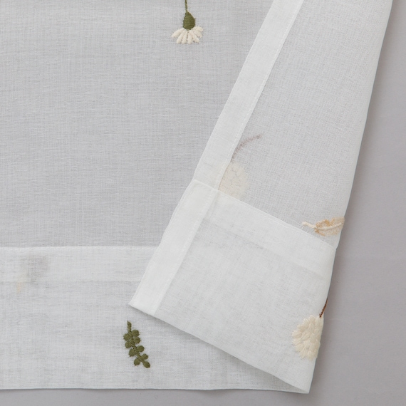 デザインレースカーテン(RL217 ベージュ 100X108X2) 7枚目画像