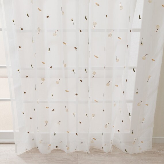 デザインレースカーテン(RL217 ベージュ 100X108X2) 8枚目画像