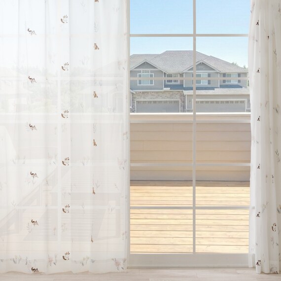 デザインレースカーテン(RL218 アイボリー 100X108X2) 2枚目画像