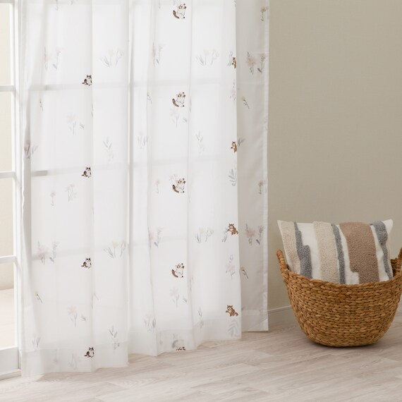 デザインレースカーテン(RL218 アイボリー 100X108X2) 3枚目画像