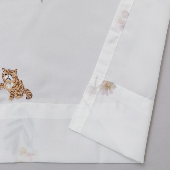 デザインレースカーテン(RL218 アイボリー 100X108X2) 7枚目画像