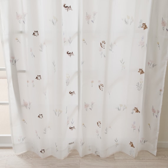 デザインレースカーテン(RL218 アイボリー 100X108X2) 8枚目画像