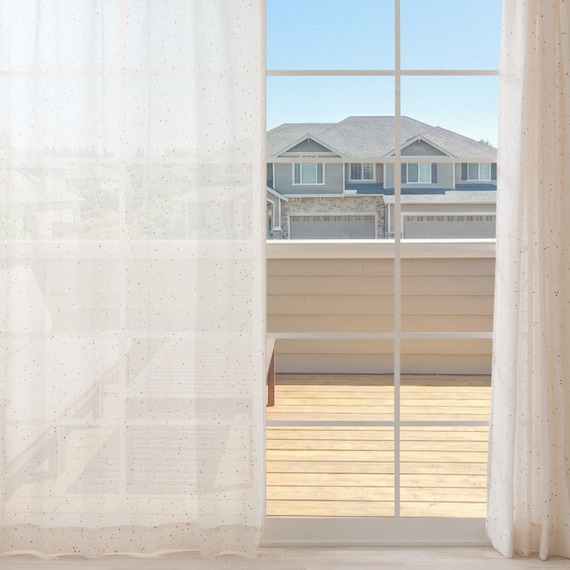 デザインレースカーテン(RL219 ベージュ 100X108X2) 2枚目画像