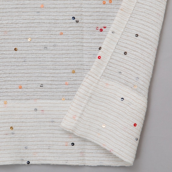 デザインレースカーテン(RL219 ベージュ 100X108X2) 7枚目画像